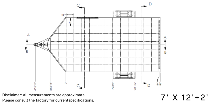 7x12 Single Axle Rolling Vault Premium Trailer