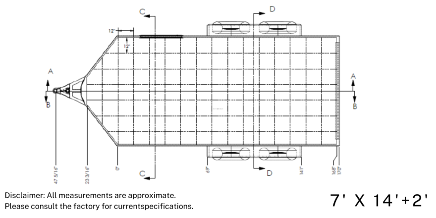 7x14 Tandem Axle Rolling Vault Premium Trailer