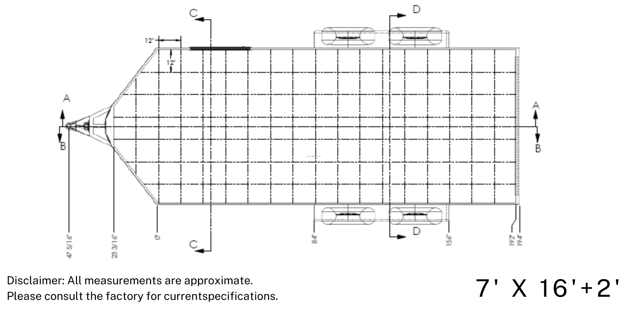 7x16 Tandem Axle Rolling Vault Premium Trailer