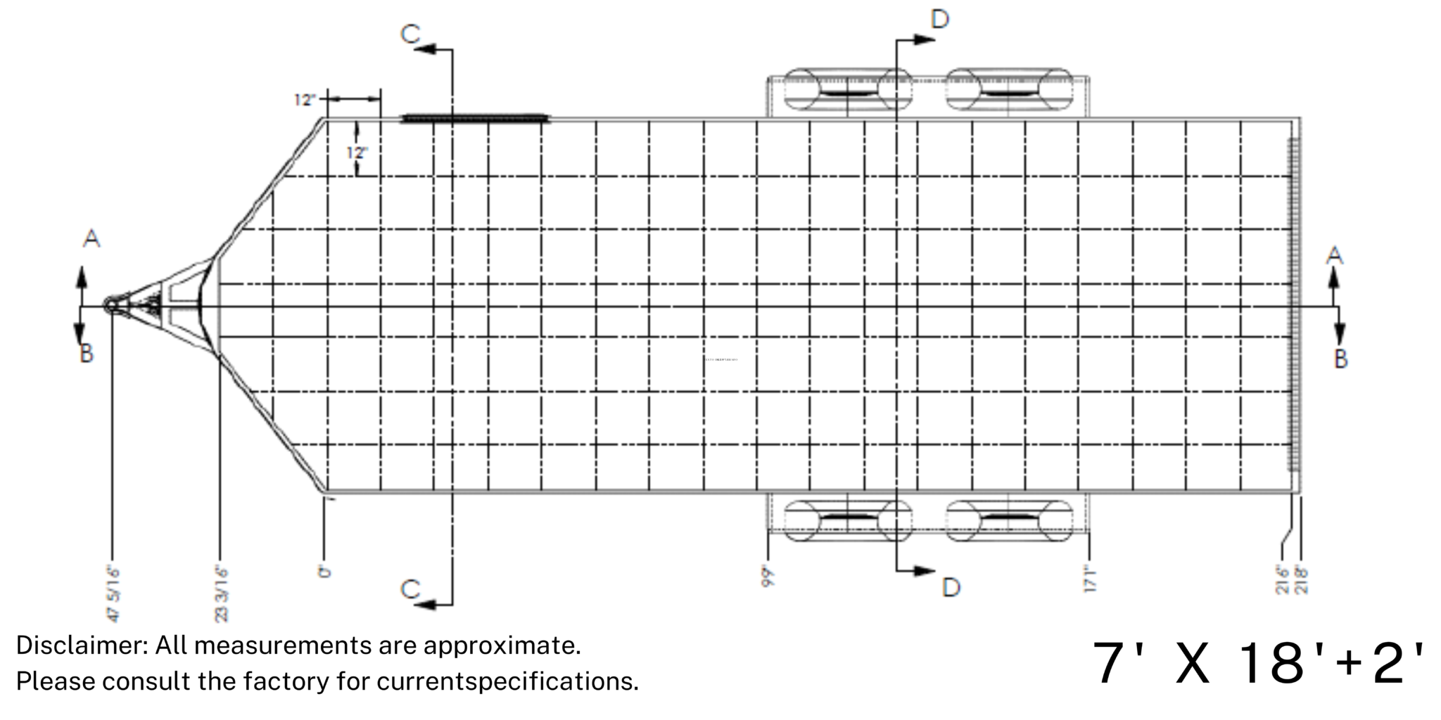 7x18 Tandem Axle Rolling Vault Premium Trailer