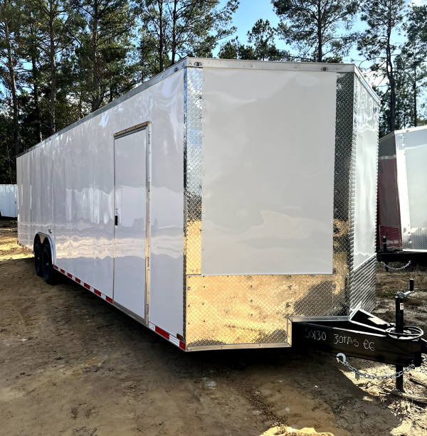 8.5x30-TA-NC-1 8.5x30 Tandem Axle Rolling Vault Premium Car Hauler Trailer